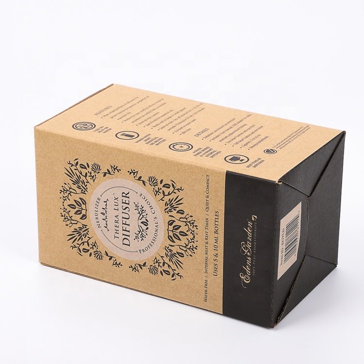 Hot Sale Custom Printed Foldable 3 Layer Kraft Cardboard Corrugated Coffee Cup Mug Packaging Box Lightweight Shipping Boxes