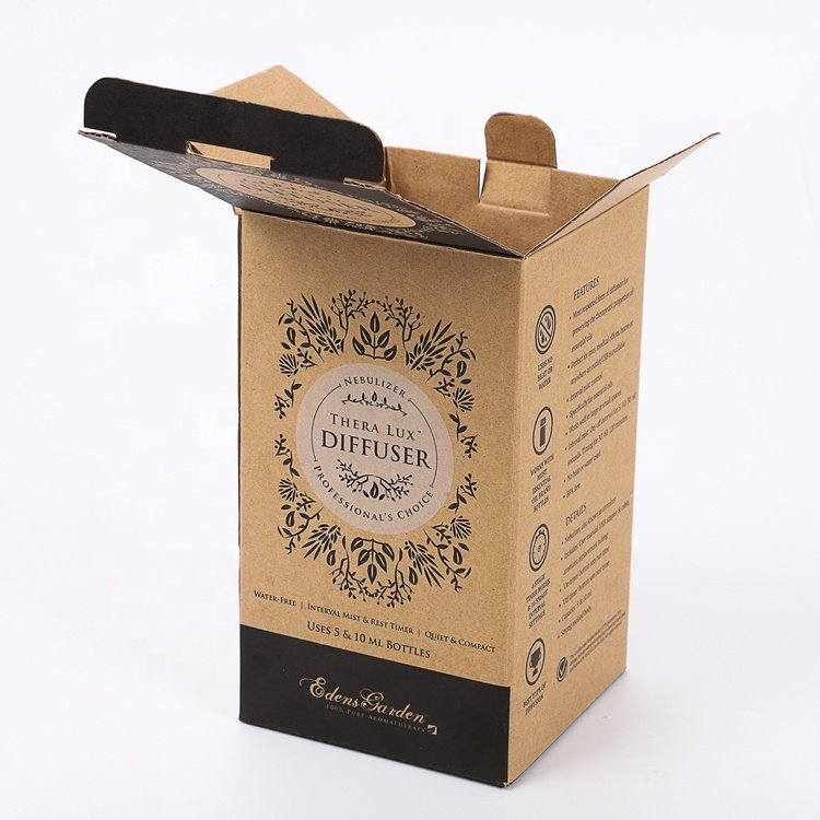 Hot Sale Custom Printed Foldable 3 Layer Kraft Cardboard Corrugated Coffee Cup Mug Packaging Box Lightweight Shipping Boxes