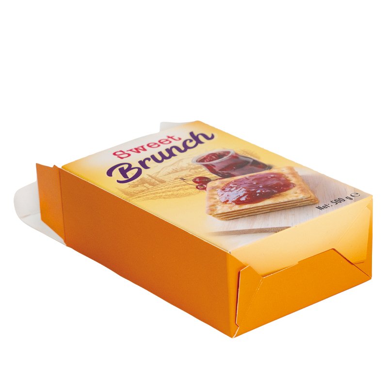 Wholesale custom logo printed kraft folding paper cardboard box sweet brunch bread sandwich food packaging boxes