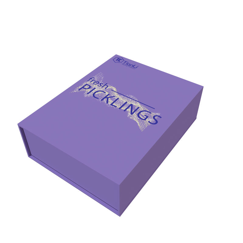 Personalized Customization High-Quality Luxury Purple Flip Hard Box Gift Handicrafts Embossing Packaging Paper Boxes With Magnet