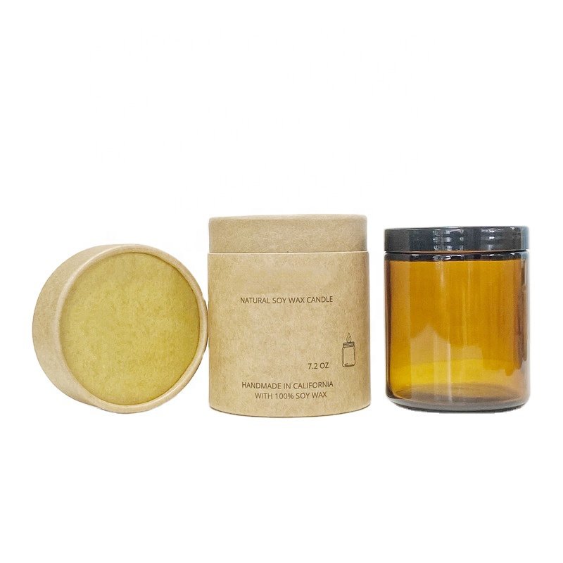 Eco friendly Food Grade Round Packaging Paper Cardboard Tube for protein powder coffee Tea Essential Oil Bottle Cosmetic Jar