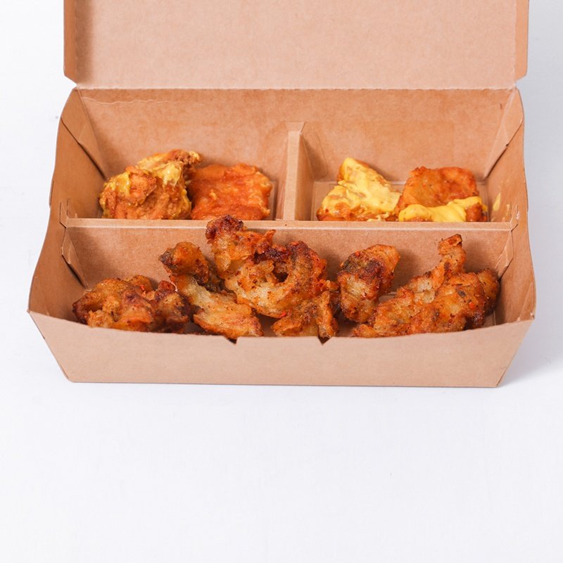 Microwave Safe 3 Compartment Custom Catering Packaging Paper Lunch Box Partition