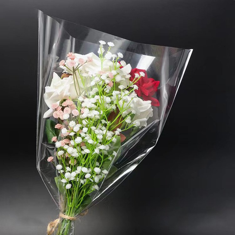 50 pcs/ bag transparent colore flower packing papers waterproof OPP material flower wrapping paper DIY flower packing paper for
