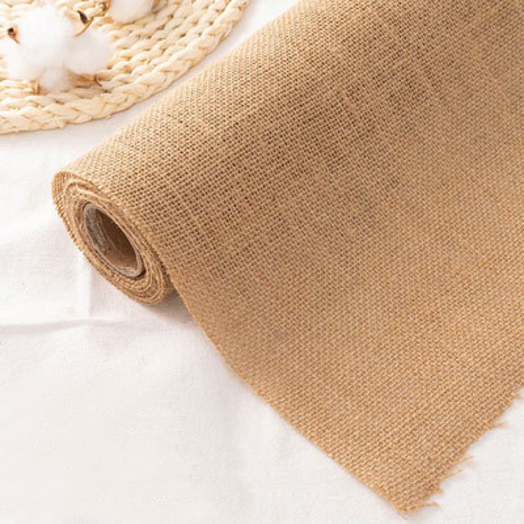 WISEPACK Burlap Jute Linen Table Runner Fabric Wrapping Paper Gift Decoration Flower Bouquet Packing Paper