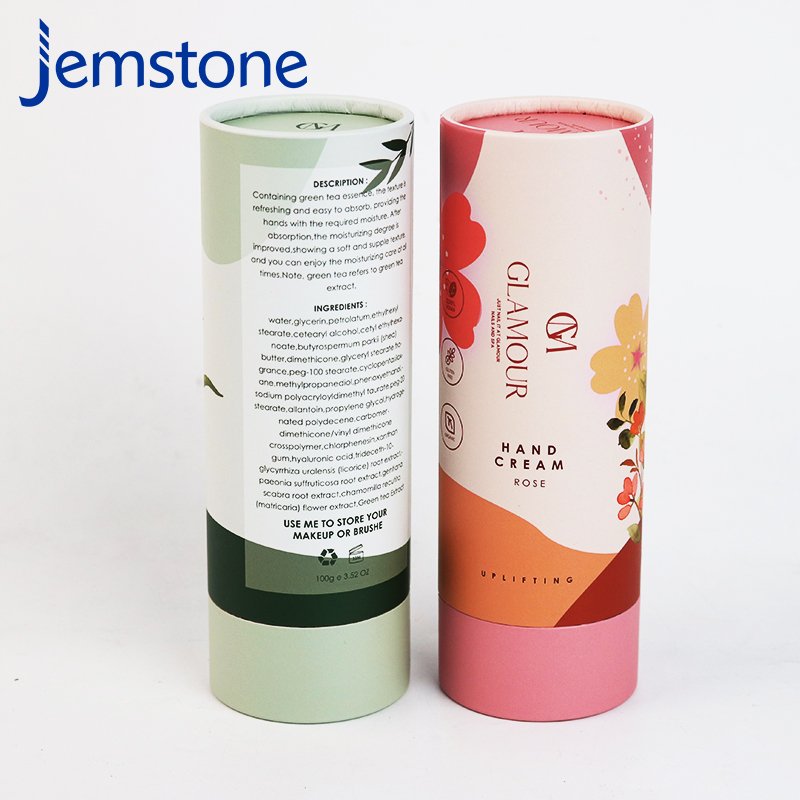 Eco Friendly Biodegradable Paper Tube Hand Cream Sunscreen Cosmetic Packaging Tube Boxes
