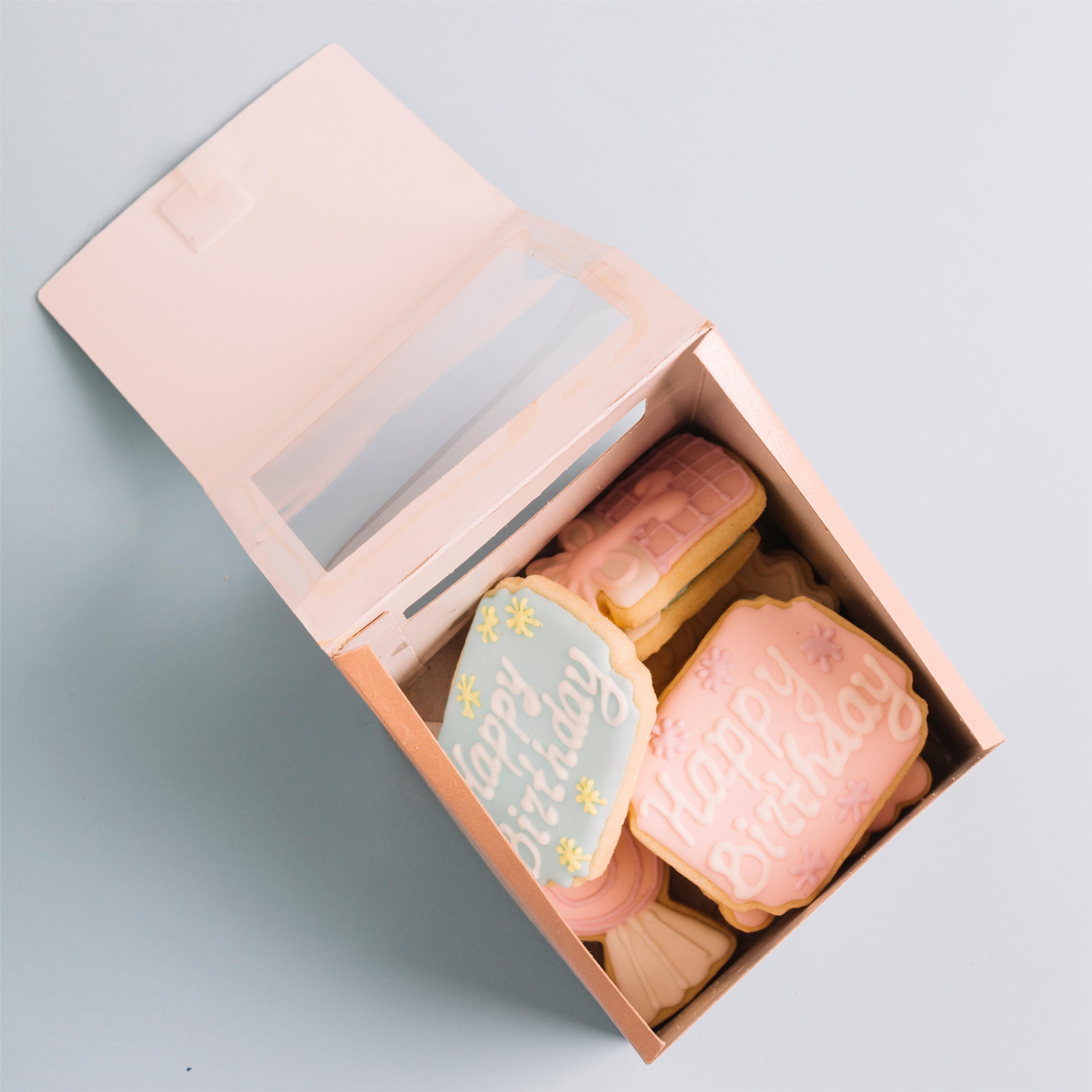 Recyclable One-Stop Custom Solution Service For Cake and Dessert Shop Cookies Packaging Custom Cake Cookie Boxes