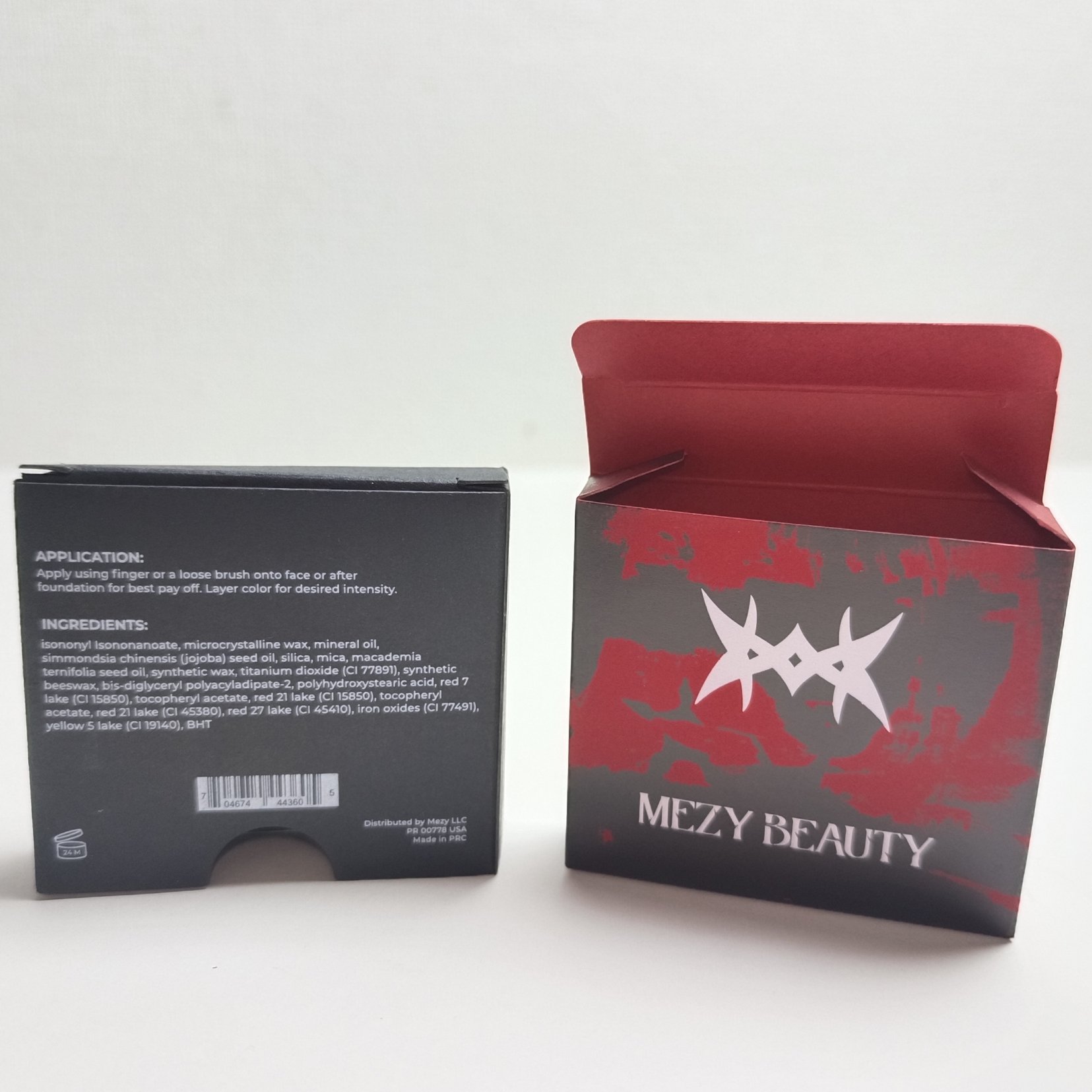 customized Fancy lipstick lipgloss packaging mini red Cardboard UV Paper black embossed card Boxes set for cosmetic products