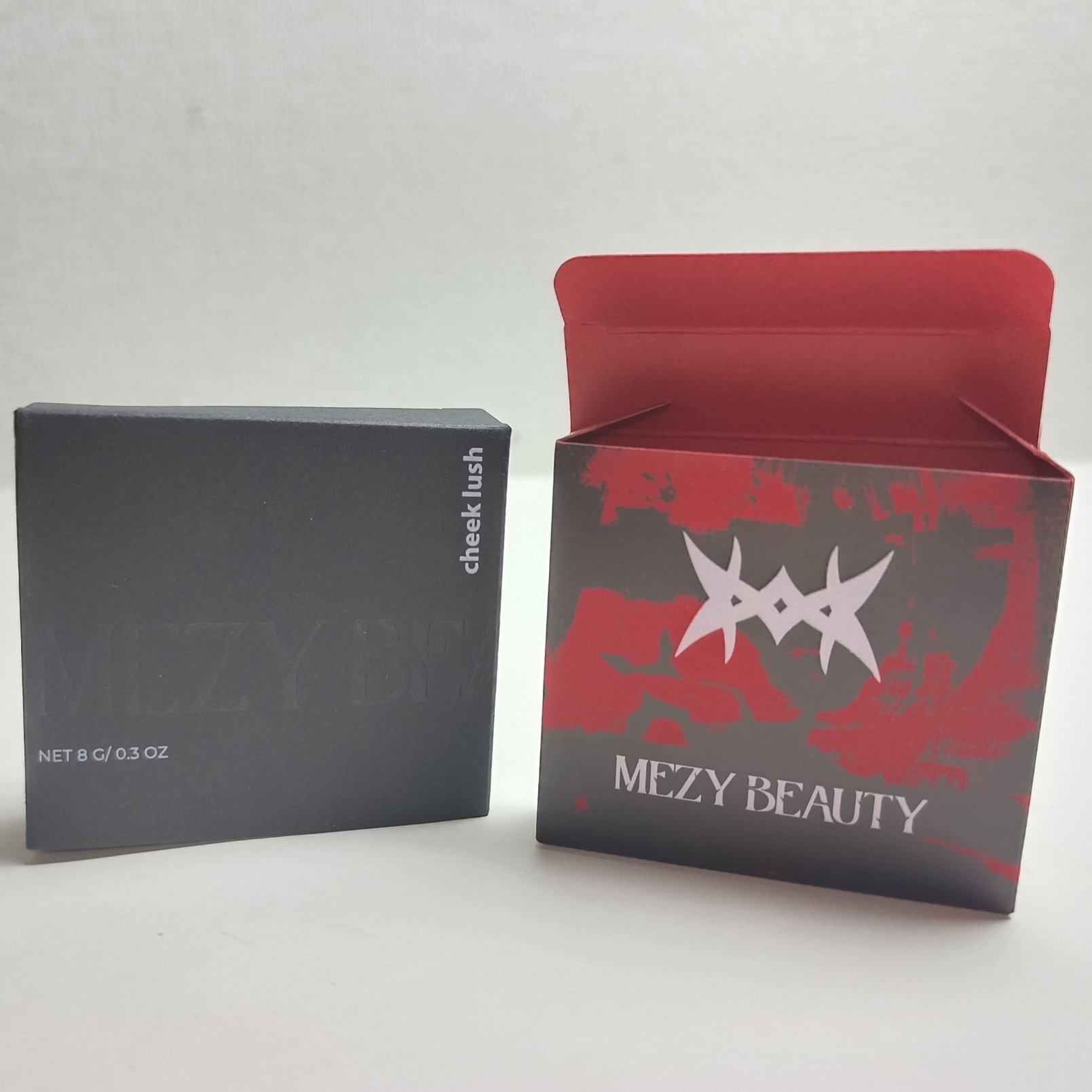 customized Fancy lipstick lipgloss packaging mini red Cardboard UV Paper black embossed card Boxes set for cosmetic products