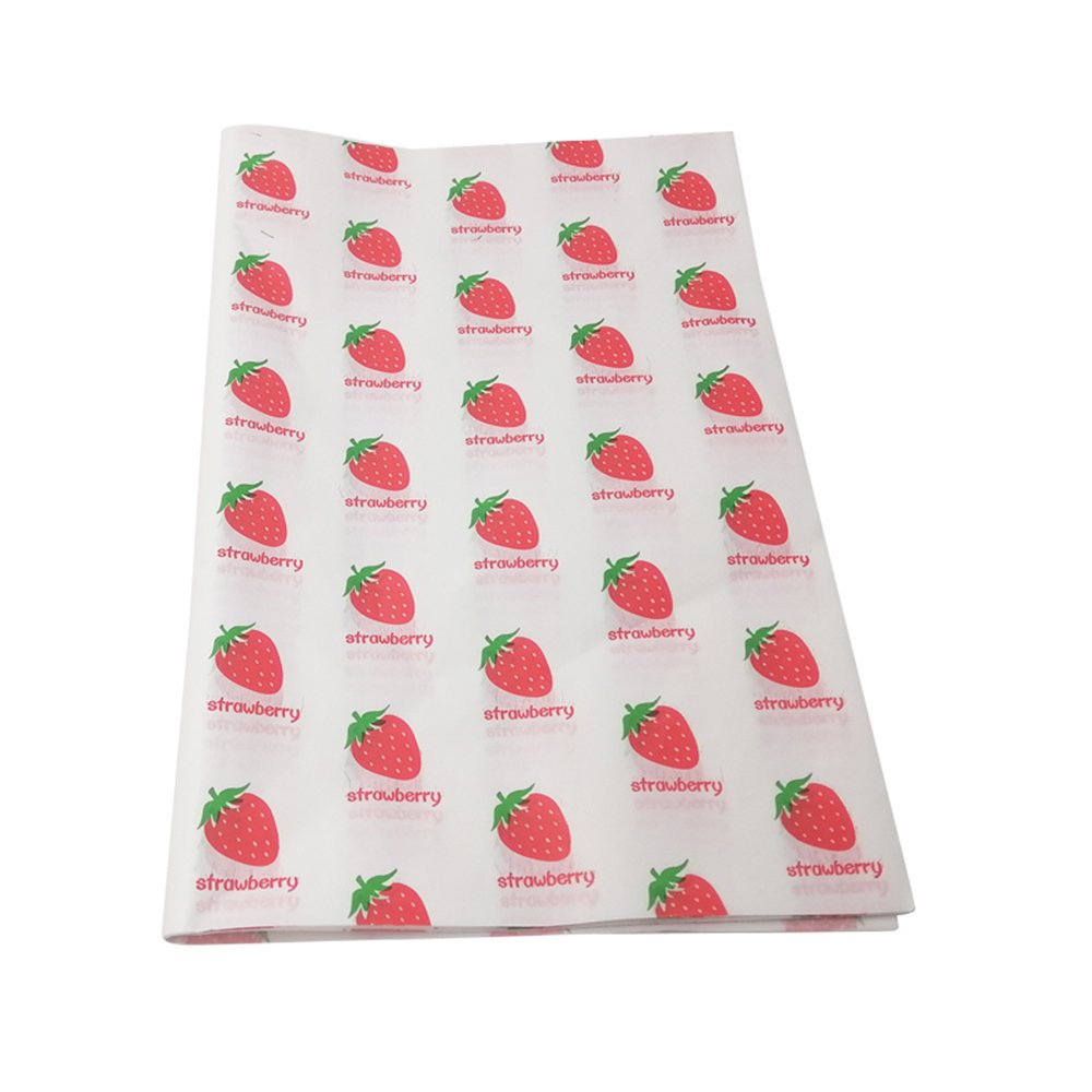 Custom printed wax paper greaseproof paper fast food burger sandwich pizza wrapping paper
