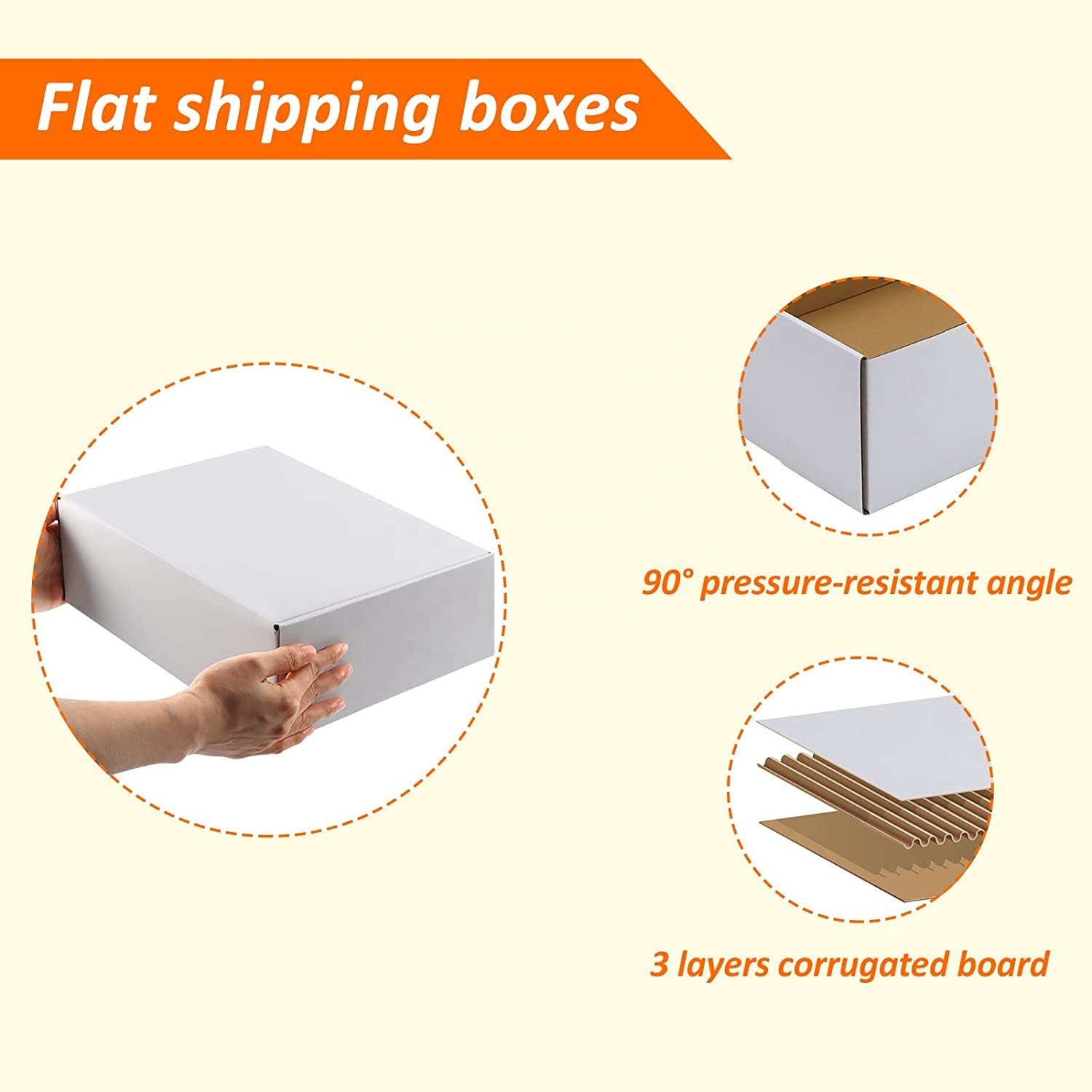 Recycled White Corrugated Blank Gift Storage Wrap Package Shoes Clothing Carton Cardboard Craft Packaging Shipping Paper Boxes