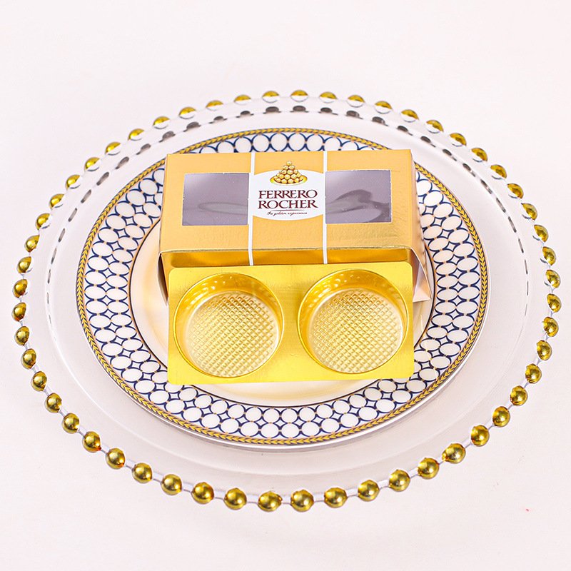 Gold Chocolate packaging boxes baby gift wedding favors paper box for baby shower party