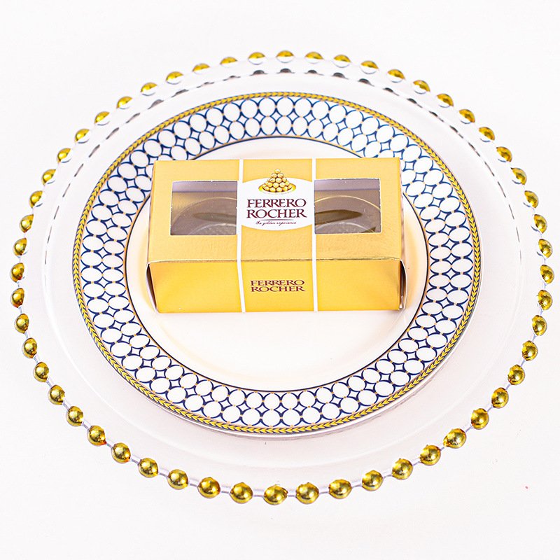 Gold Chocolate packaging boxes baby gift wedding favors paper box for baby shower party