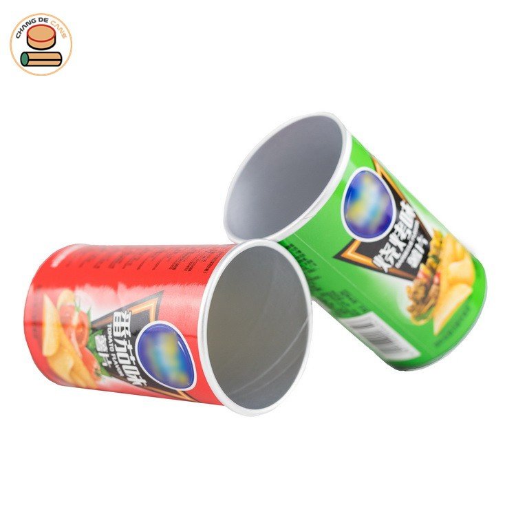 custom Multi-size Composite Can / Paper Canister for Potato Chips Crisp Snack Food