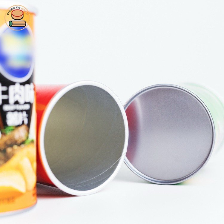 custom Multi-size Composite Can / Paper Canister for Potato Chips Crisp Snack Food
