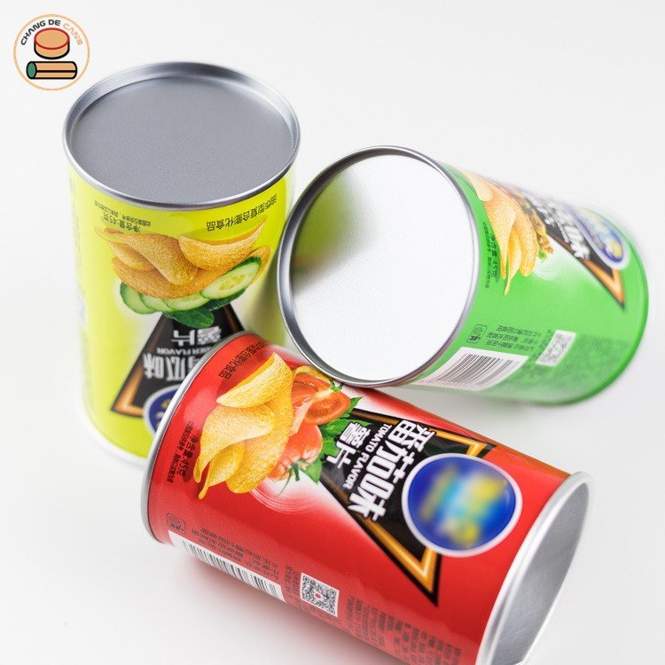 custom Multi-size Composite Can / Paper Canister for Potato Chips Crisp Snack Food