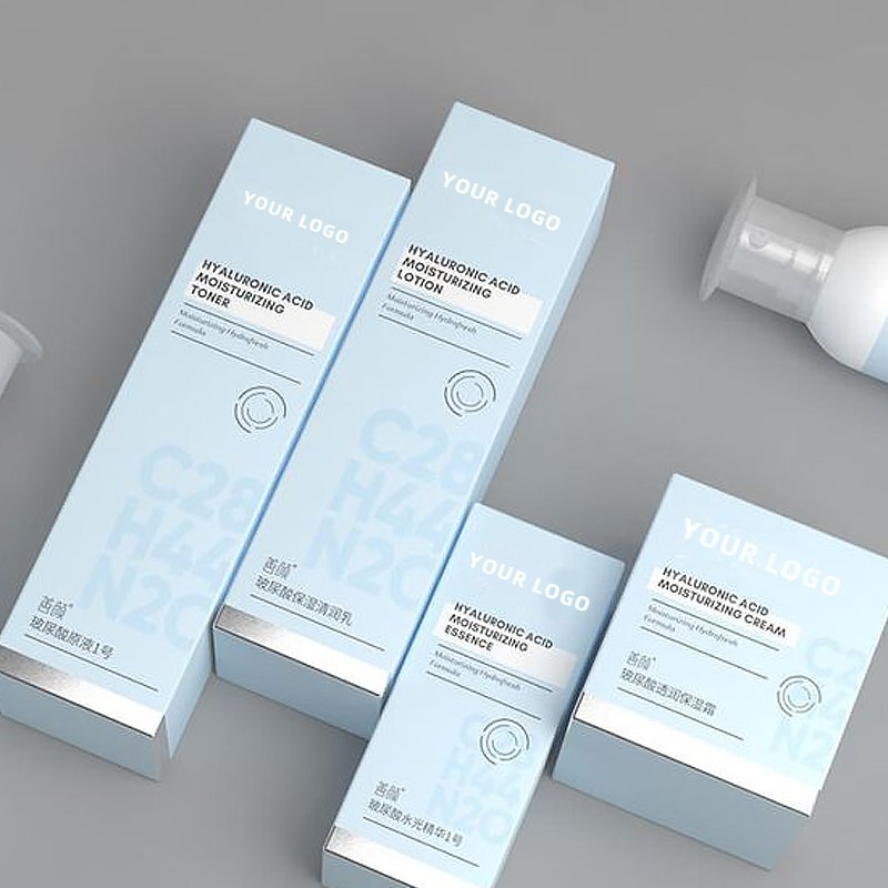 Makeup Skincare Packaging Facial Beauty Care Box Disposable Flat Shipments Eco-Friendly Package Paper Boxes