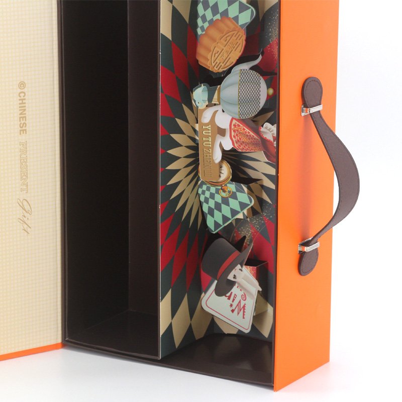 Customized Design Luxury Paper Elegant Gift Box 3D Cartoon with Ribbon Satin Chocolate Flower Suitcase Packaging