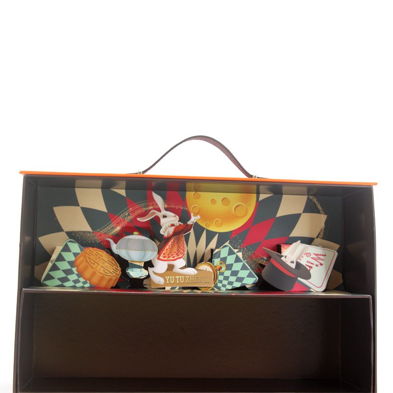Customized Design Luxury Paper Elegant Gift Box 3D Cartoon with Ribbon Satin Chocolate Flower Suitcase Packaging