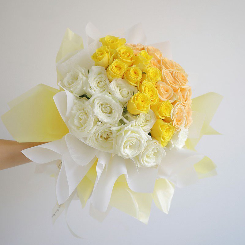 High Light Finish Flower Wrapping Paper Waterproof Floral Bouquet Packaging Paper for Wedding Gift DIY