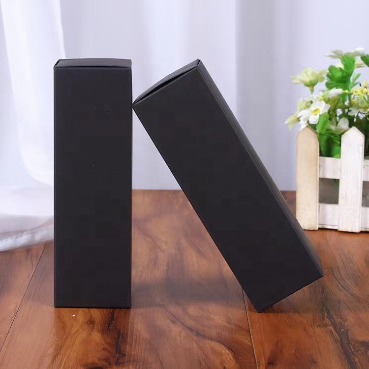 Simple Easy Folding Box 2022 Custom Luxury Paper Gift Box Packaging Black White Kraft Fashionable Attractive Design Paper Box