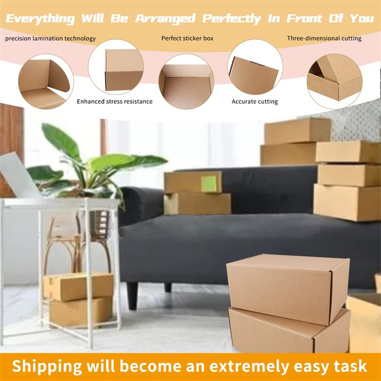 Shipping Boxes 12" x 9" x 4" Which is Anti-Impact Come with Sealing Label Suitable E-Commerce Packaging Shipping Packaging