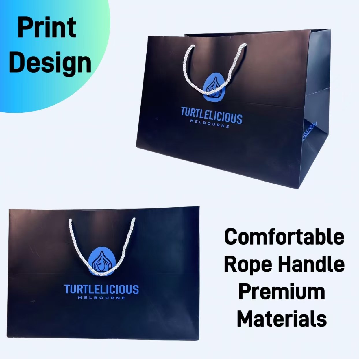 Custom Black Paper Bag Printed Logo Restaurant Bags for Packaging Take Away Coffee Cups Corrugated Paper Box Sushi Box Delivery