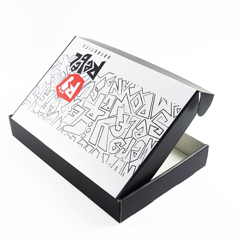 Custom High Quality Printing Logo Small Box For Packiging Garment Black Shipping Paper Box Mailer Corrugated Boxes