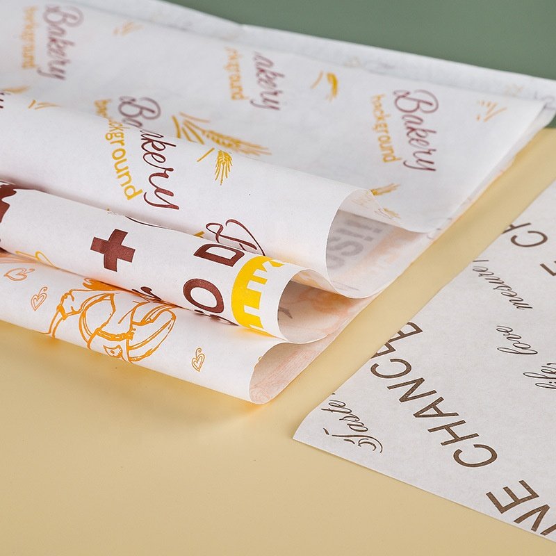 Food grade burger wrapping paper greaseproof hamburger sandwiches paper for food packaging custom logo printed wax paper sheets