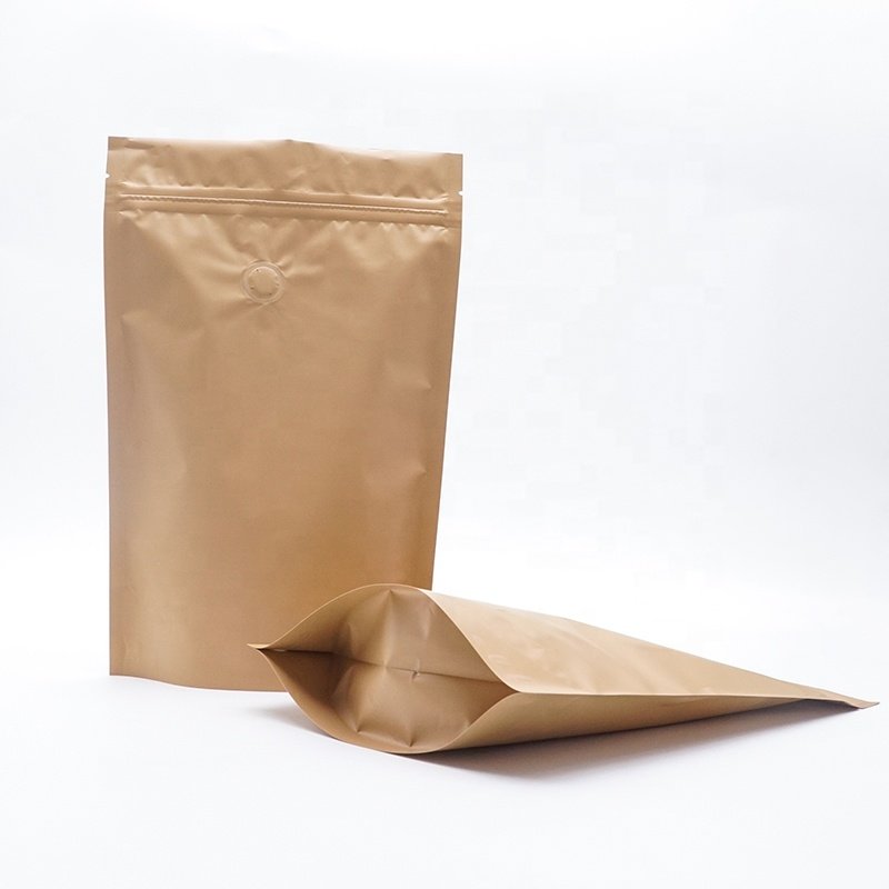 Resealable Kraft Paper Laminated Aluminum Foil Plastic Bags/Tea/Coffee/Food Package For Packaging