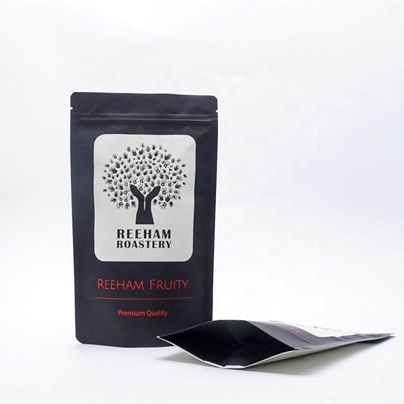 Resealable Kraft Paper Laminated Aluminum Foil Plastic Bags/Tea/Coffee/Food Package For Packaging