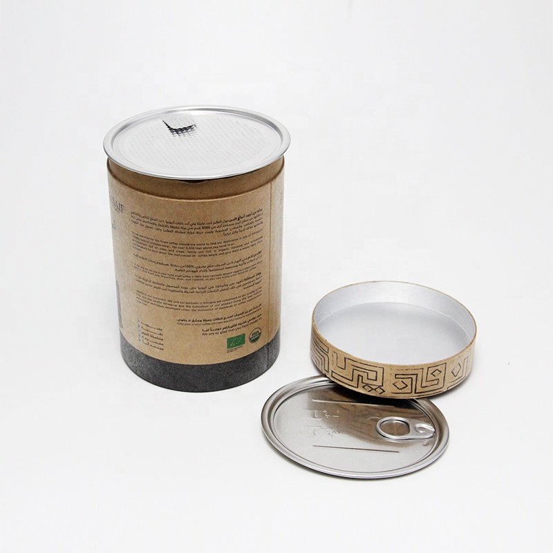 Custom Round Kraft Paper Packaging Food Grade Cardboard Coffee Pot Paper Tubes