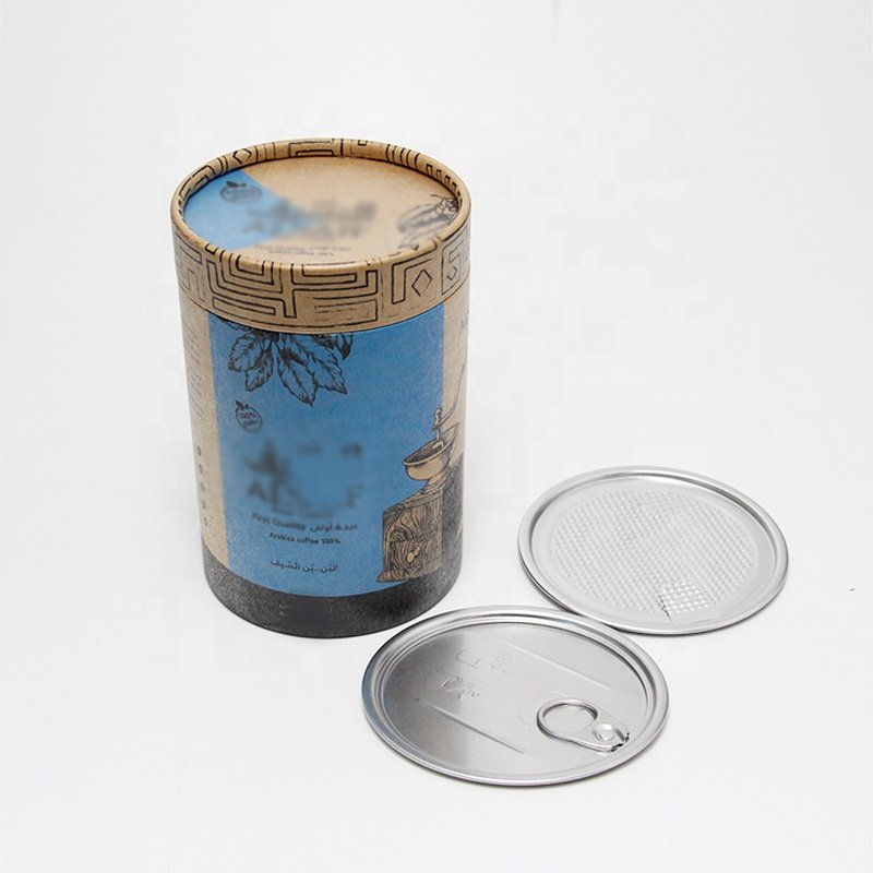 Custom Round Kraft Paper Packaging Food Grade Cardboard Coffee Pot Paper Tubes