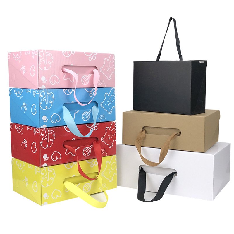 Ece friendly folding boxes corrugated pape packaging box for shoe