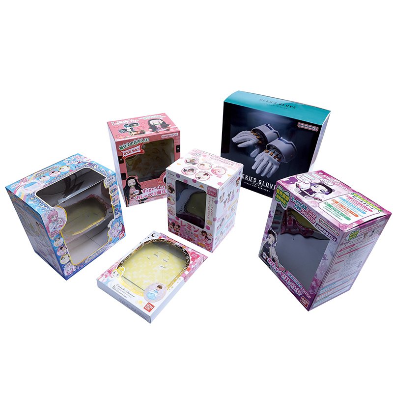 Factory Price Custom Foldable Doll Children Kids Toy Packaging Paper Box with PVC Window