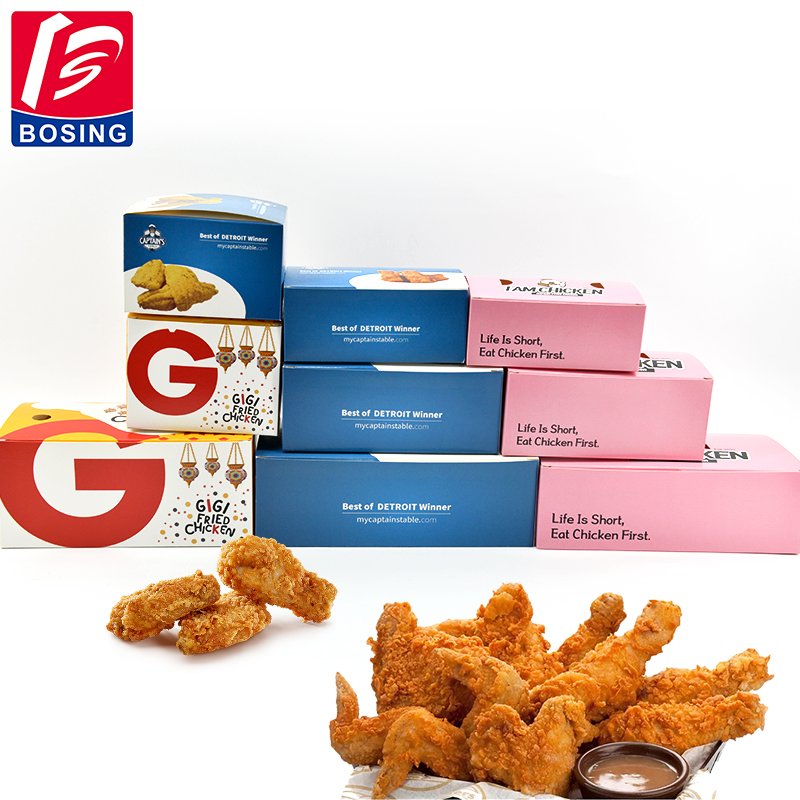 Wholesale Fast food Restaurant Take Away box Pink Fried Chicken FC0 FC1 FC3 FC4 Packaging Box