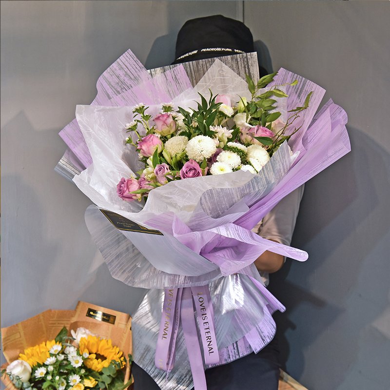 58x58cm 20sheets/bag New Design Waterproof Flower Wrapping Paper For Bouquet Valentine's Day