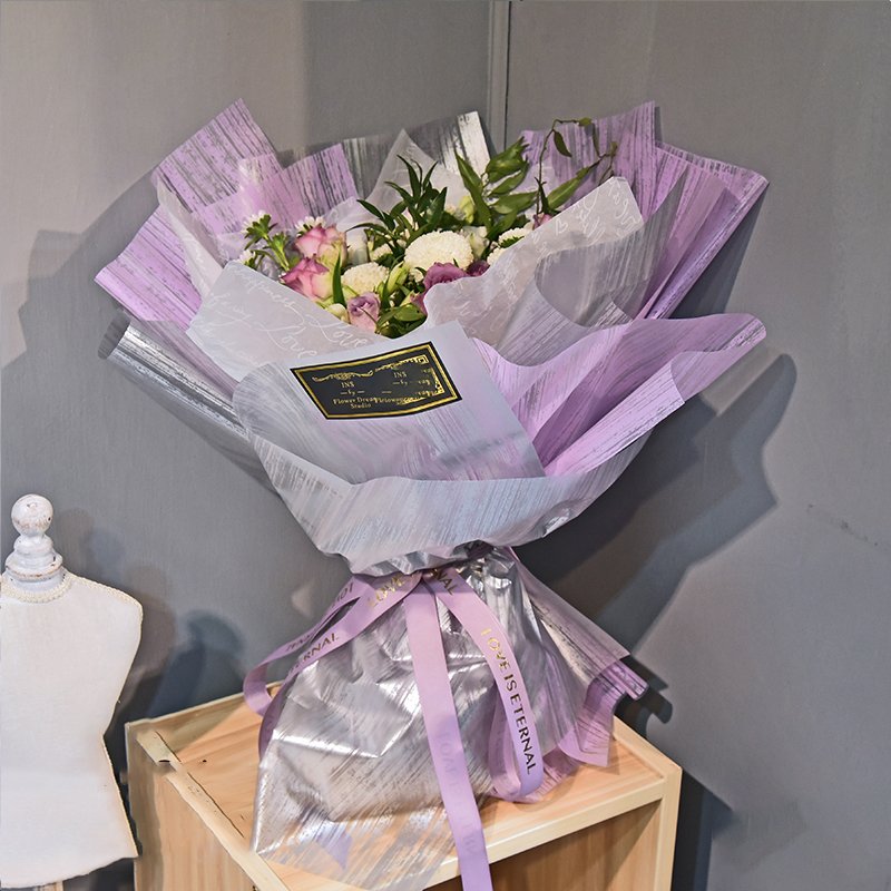 58x58cm 20sheets/bag New Design Waterproof Flower Wrapping Paper For Bouquet Valentine's Day
