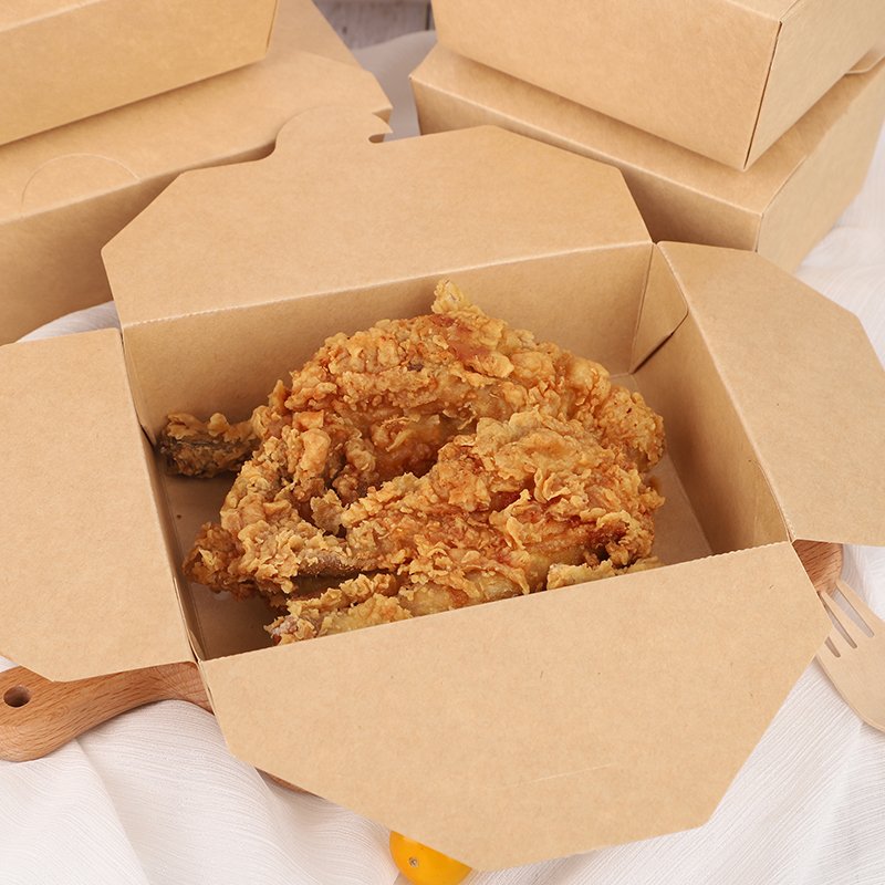 Hot Selling Eco Friendly To Go Box Disposable Restaurant Fast Food Packaging Paper Box