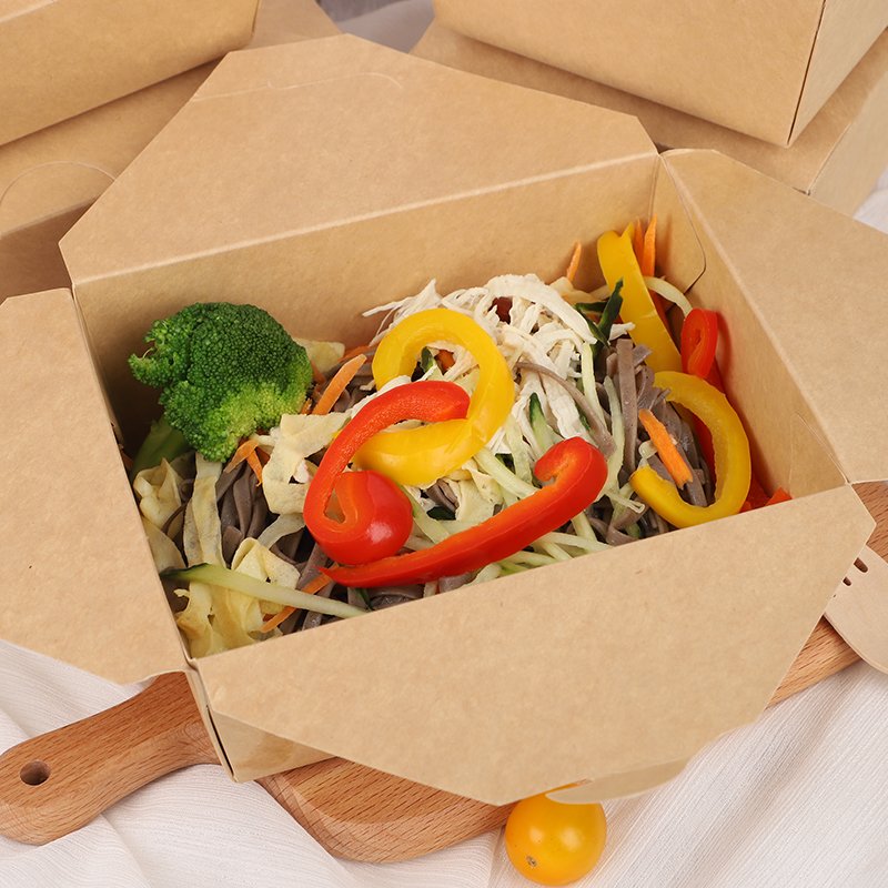 Hot Selling Eco Friendly To Go Box Disposable Restaurant Fast Food Packaging Paper Box