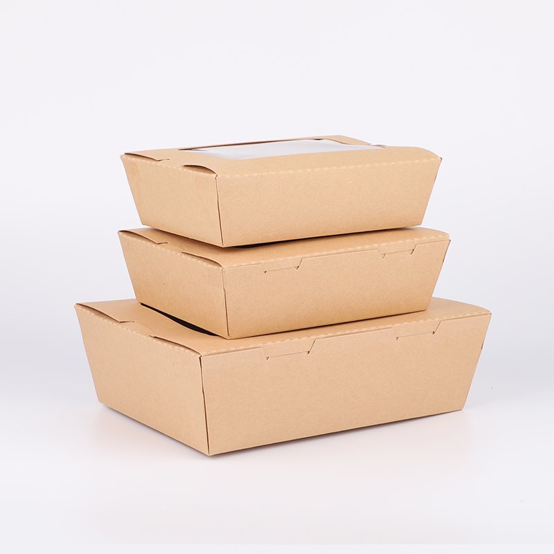 Hot Selling Eco Friendly To Go Box Disposable Restaurant Fast Food Packaging Paper Box