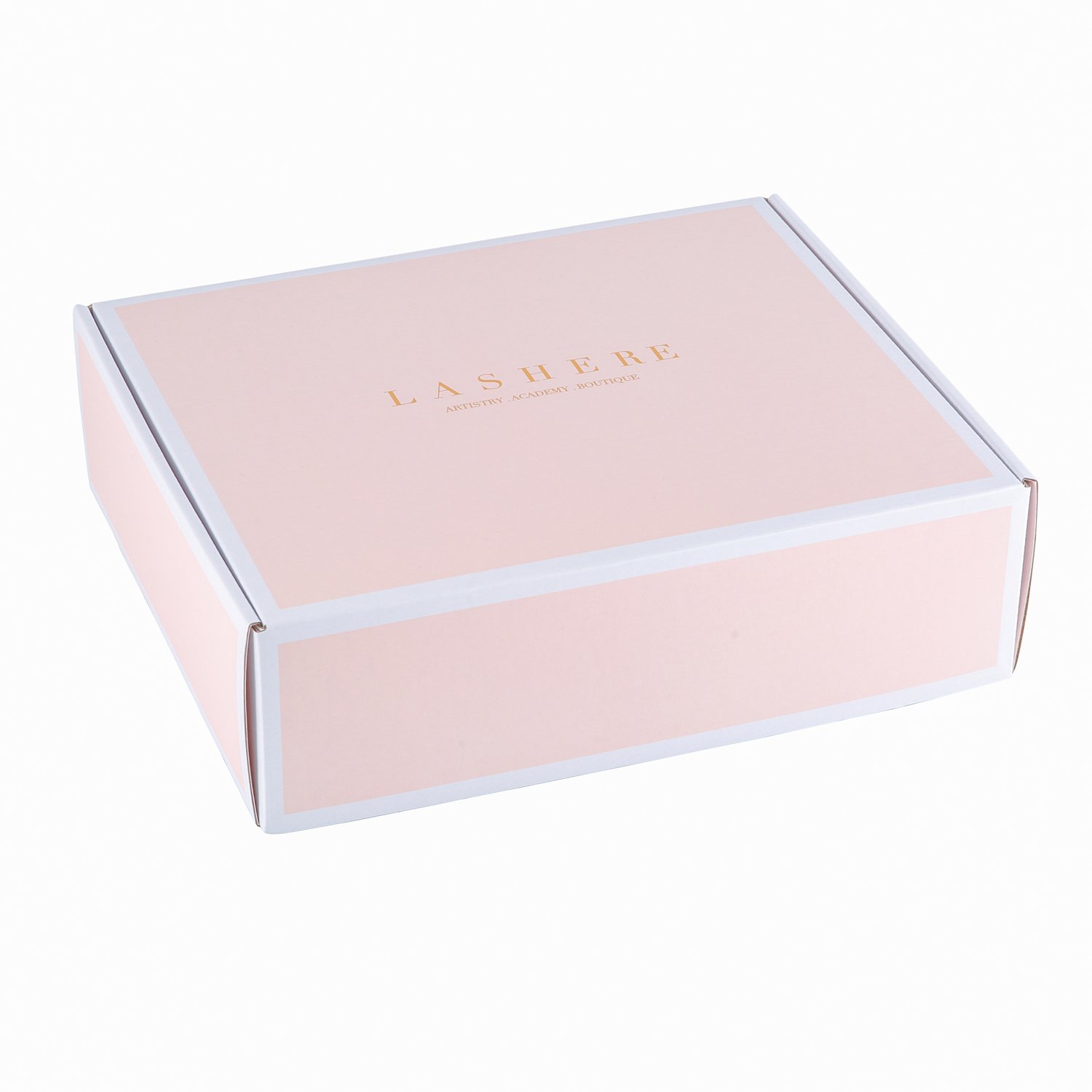 Custom Gold Logo Pink Corrugated Mailer Gift Cardboard Paper Box Luxury Cosmetic Packaging Mailing Postal Shipping Box