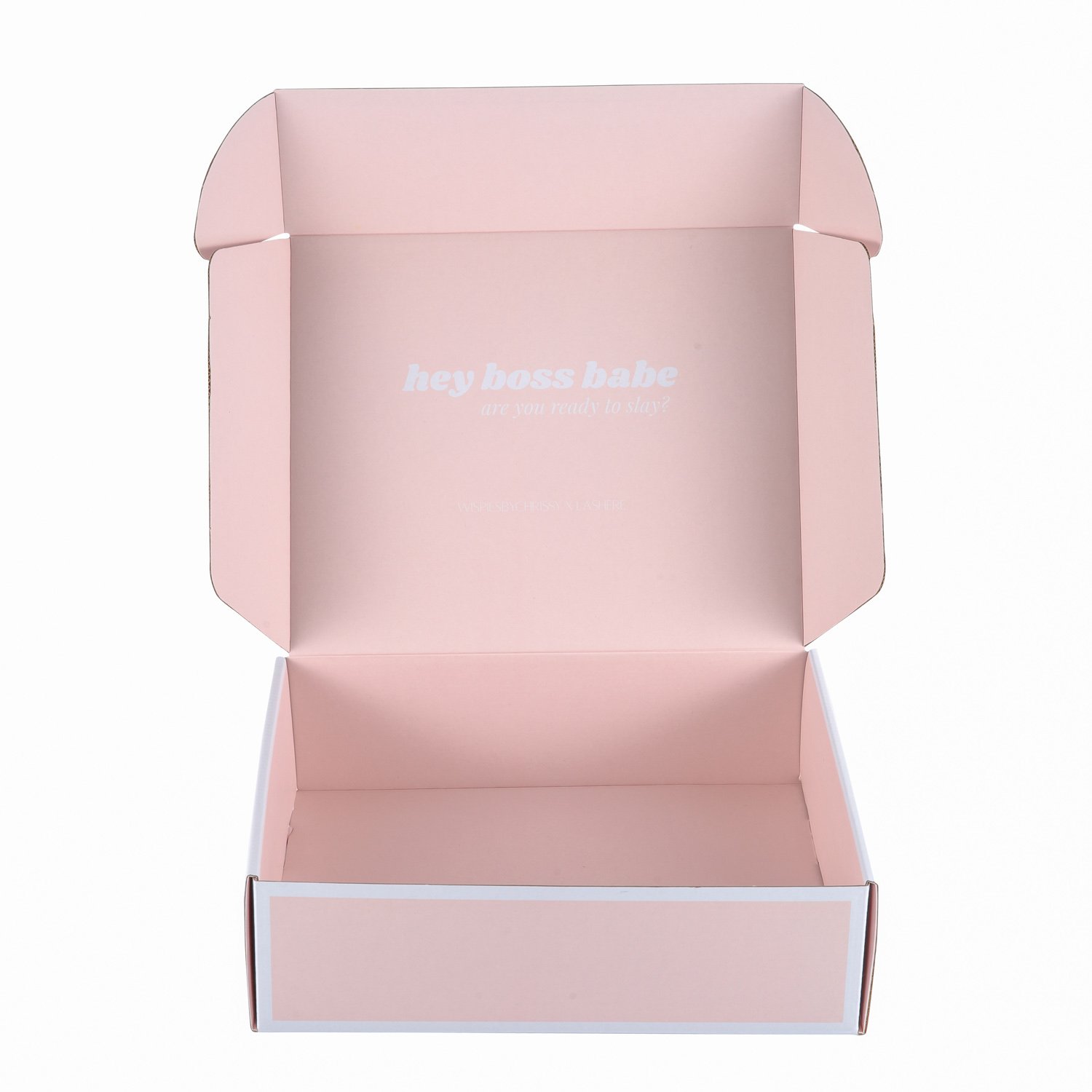 Custom Gold Logo Pink Corrugated Mailer Gift Cardboard Paper Box Luxury Cosmetic Packaging Mailing Postal Shipping Box