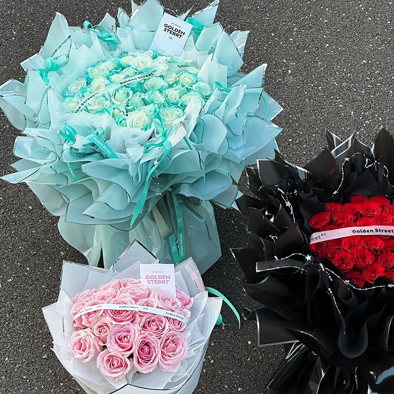 Changyi Silver edged jelly film waterproof Flower bouquet wrapping paper with high grade translucent floral wrapping paper