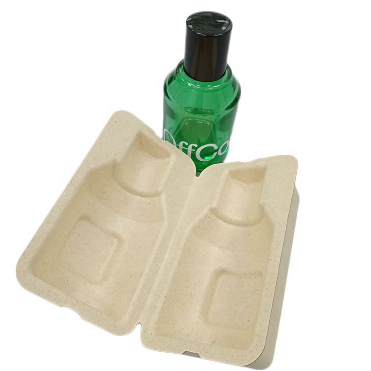 Biodegradable Skincare box molded pulp box Bamboo supplier OEM manufacturer wet press Composite