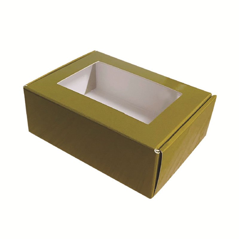 Custom Logo Cardboard Postal Packaging Paper Mailer Shipping Box Corrugated Paper Box With Pvc Window