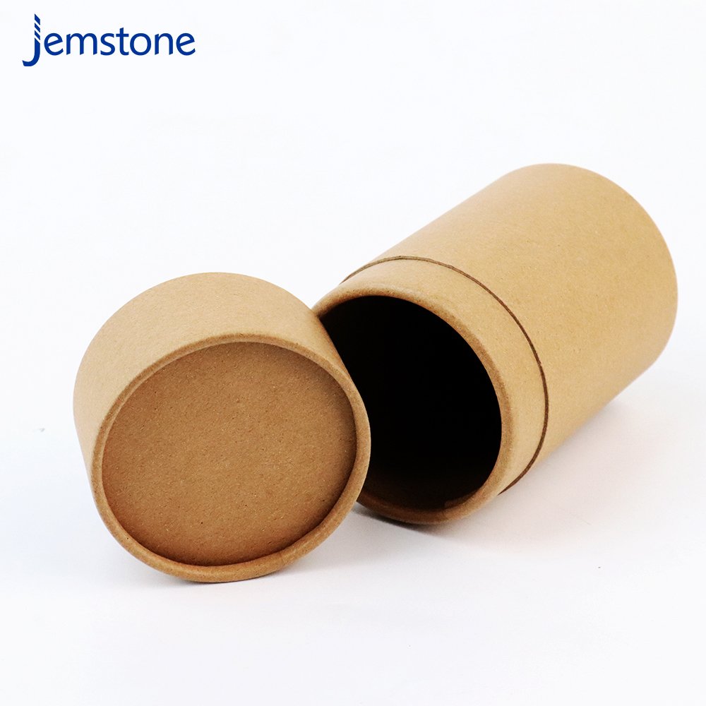 Premium Biodegradable Cylinder Paper Cardboard Tea Bags Tube Packaging For Loose Tea