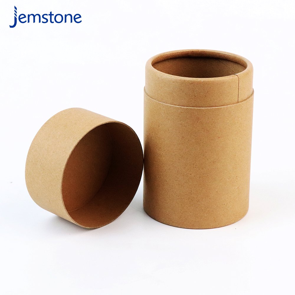 Premium Biodegradable Cylinder Paper Cardboard Tea Bags Tube Packaging For Loose Tea
