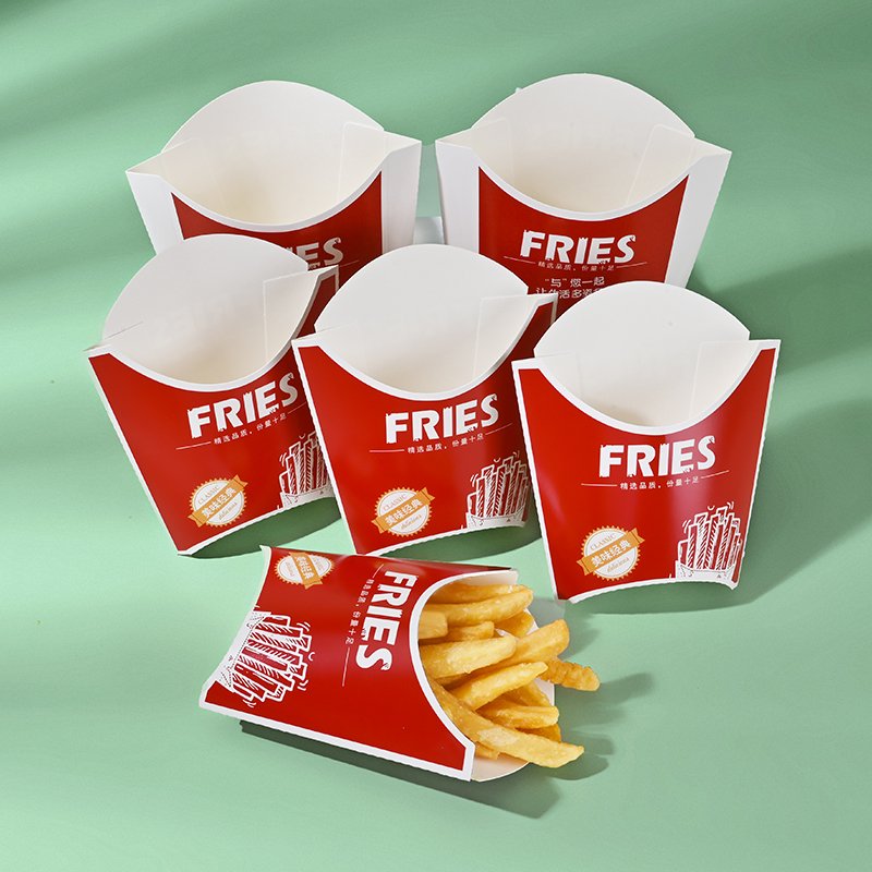 Custom Fast Food Packaging Takeaway Food Burger Box Packaging Custom Wings Fried Chicken French Fries Packaging Box