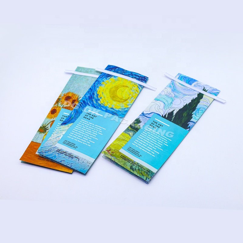 Coffee Bags Custom Printed Coffee Bean Packing Package Quad-seal Tin Tie Coffee Bag With Valve/Window