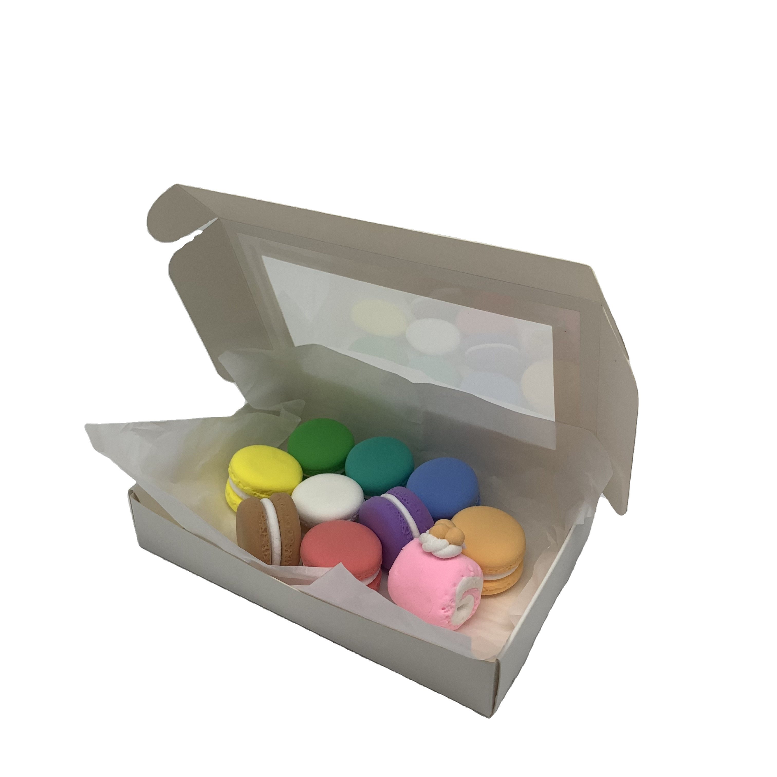 Customized Food Biscuit Packaging High Quality Cookies Box Packing Macaron Paper Boxes With Window